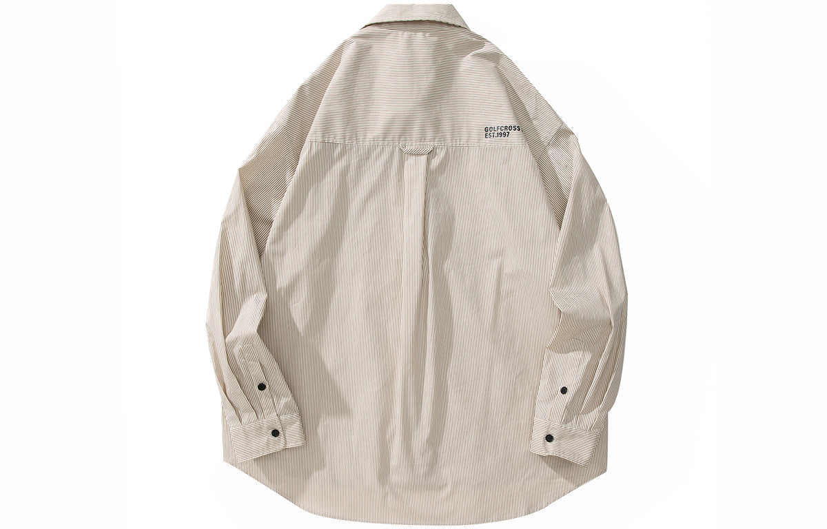 Golfcross yapon kolleji uslubidagi shaharbo'yi chiziqli bir ko'krakli tasodifiy lapel uzun yengli ko'ylak ko'ylagi juftlik modellari