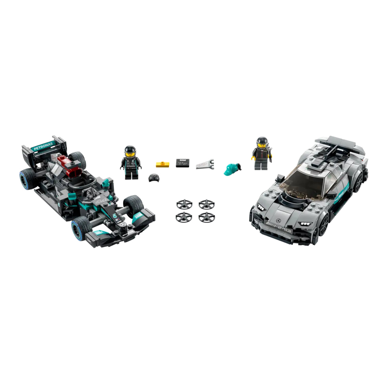 LEGO Supercars Series: Mercedes-AMG F1 W12 E Performance va Mercedes-AMG Project One (76909)