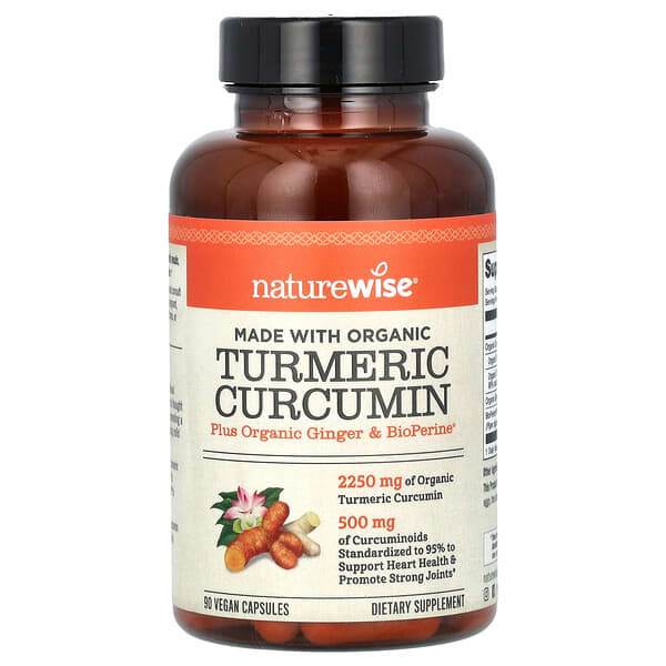 БАД NatureWise Turmeric curcumin, 90 капсул - Boxette Shop