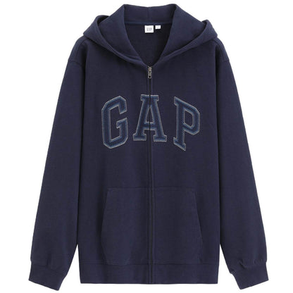 Логотип gap французская петля трикотажная молния капюшон свободная куртка весна толстовка мужские и женские модели - Boxette Shop