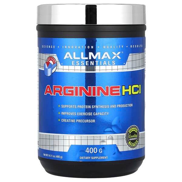 Спортивное питание ALLMAX Essentials, аргинин гидрохлорид, 400 г - Boxette Shop