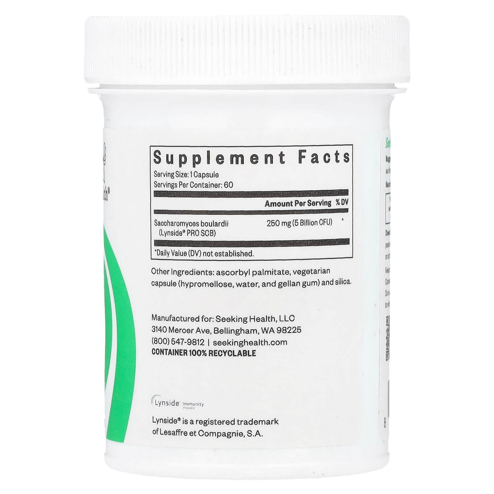 БАД Seeking Health saccharomyces Boulardii, 60 капсул - Boxette Shop
