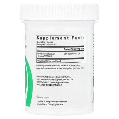 БАД Seeking Health saccharomyces Boulardii, 60 капсул - Boxette Shop