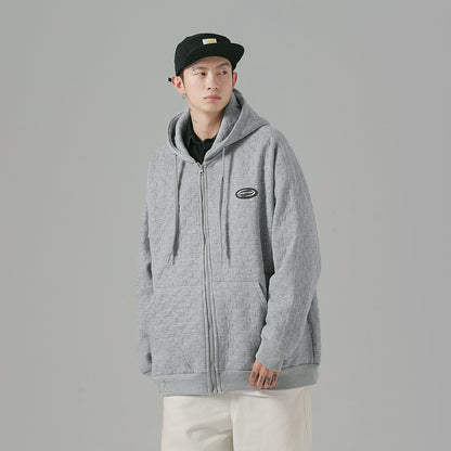 Golfkross yumshoq qalinlashgan vafli harflari bo'sh qalpoqli kardigan ko'ylagi kozok erkaklar va ayollar bir xil modellar