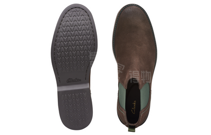 Clarks clarks 2 слоя коровьей кожи британский стиль мешать прилив сапоги мода среднего полумесяца челси сапоги мужские коричневые