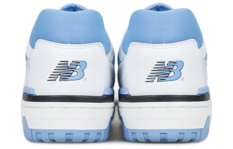 New Balance NB 550 Oq va ko'k rangdagi erkaklar va ayollar uchun past-to'pli retro basketbol poyabzali