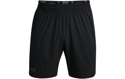 Шорты under armour woven ua elevated 2.0 logo printed solid athleisure shorts men's black