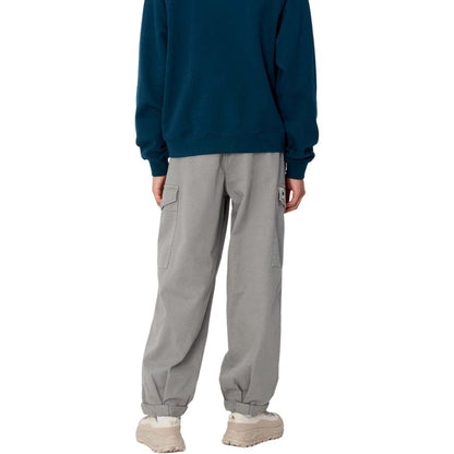 Carhartt ro'molchali plili logotip kvadrat naqshli fermuarli bo'sh ish shimlari tumanli kulrang