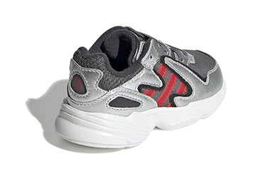 Adidas originals yung-96 chasm el i противоскользящая обувь для малышей с низким верхом серо-красного цвета