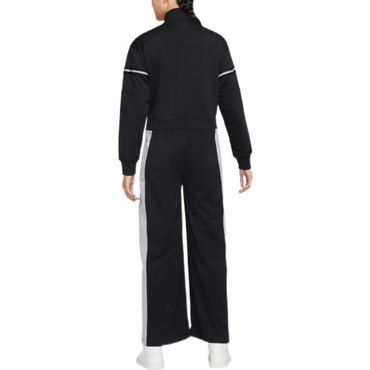 Jordan logotipi bosilgan chiziqli detalli bir qismli ayollar qora + qora kostyum