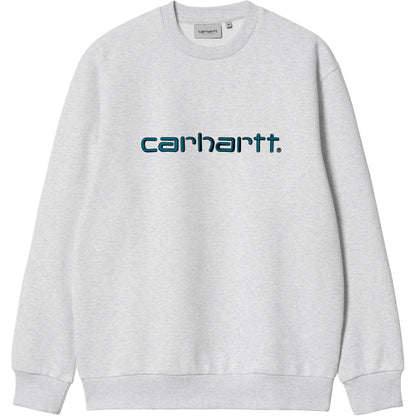 Carhartt wip carhartt bo'yinbog'li sviter ko'ylagi uzun yengli erkaklar kalçasi kulrang
