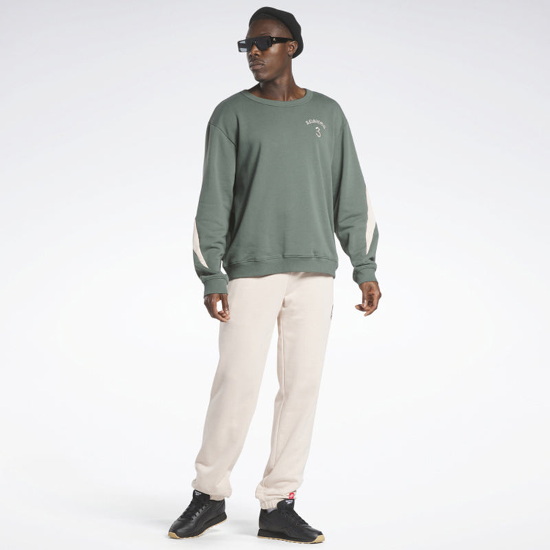 Reebok Solid Color logotipi tasodifiy trikotaj kozok erkaklar bej