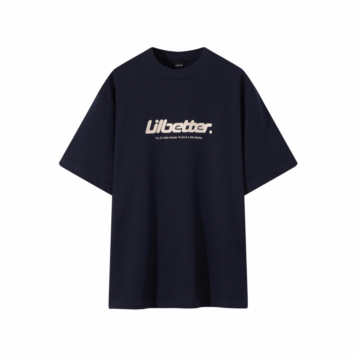 Lilbetter harfi logotipi bosma paxta amerikalik kundalik toza kiyimli dumaloq bo'yinli yarim yengli bo'shashgan juftlik qisqa yengli futbolka modelli erkaklar va ayollar