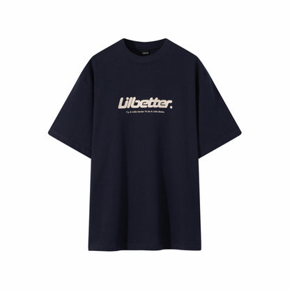 Lilbetter harfi logotipi bosma paxta amerikalik kundalik toza kiyimli dumaloq bo'yinli yarim yengli bo'shashgan juftlik qisqa yengli futbolka modelli erkaklar va ayollar