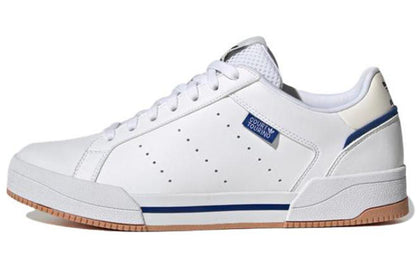 Adidas originals court tourino синтетическая кожа коровья кожа досуг нескользящий износостойкий низкий топ доски обувь мужские и женские модели белый