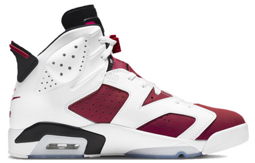 Jordan air jordan 6 retro "carmine" rouge high top retro basketball shoes men and women white red rouge 2021 edition