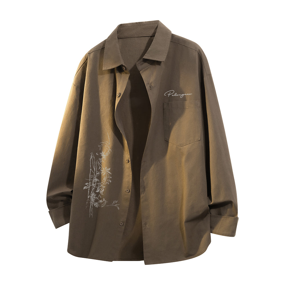 Pal ongaco pal ongaco yaponcha oddiy asosiy modellar, jinsi boʻlmagan brend logotipi tirgaklari gulli bosma qulay boʻshashgan bir koʻkrakli lapelli tasodifiy koʻp qirrali paxta uzun yengli koʻylaklar erkaklar va ayollar bir xil modellar