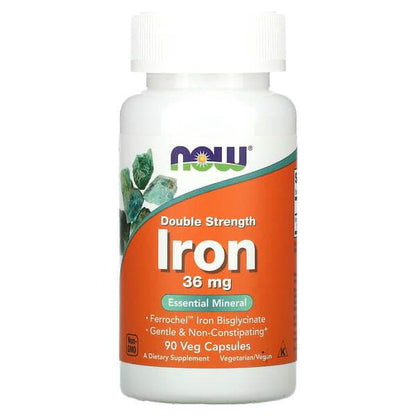 БАД NOW Foods Iron, 36 мг, 90 капсул - Boxette Shop
