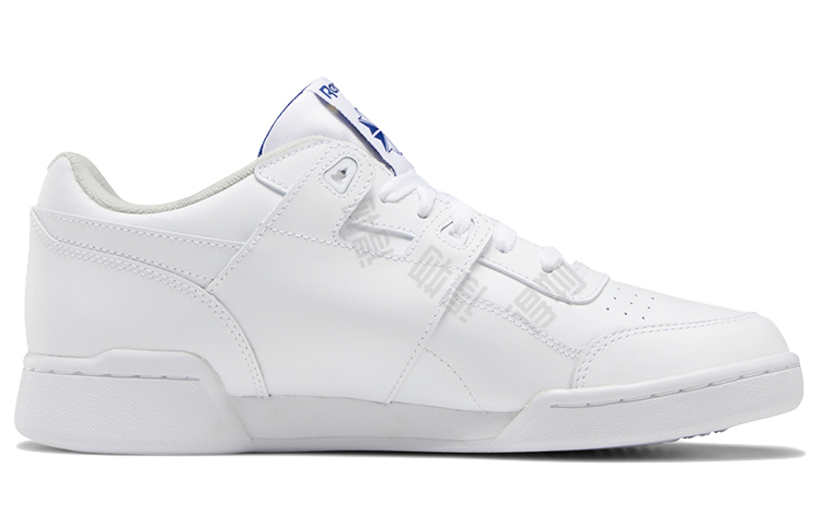 Reebok Workout Plus ko'k va oq rangdagi erkaklar va ayollar uchun oddiy past kesimli taxtalar