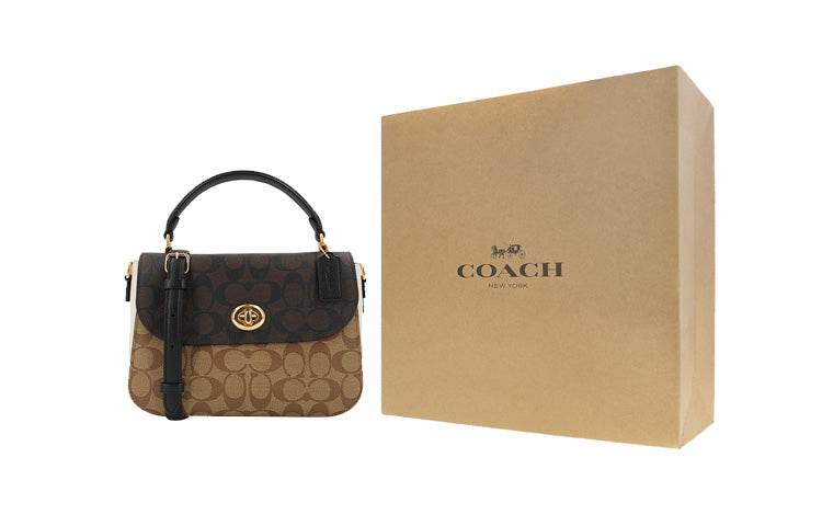 Сумка женская Coach Marlie 24 Patchwork Knob Flap Old - Boxette Shop