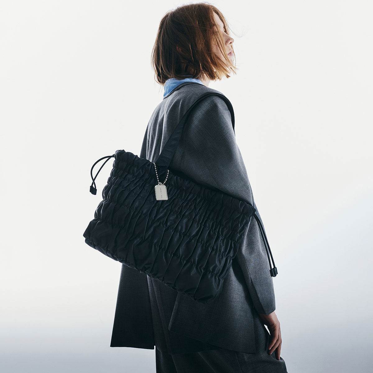 Сумка женская Charles&Keith Drawstring Capacity Pleated Soft - Boxette Shop