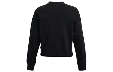 Under armour andromeda prjct rock fleece cre solid athletic casual crew neck sweatshirt women's black