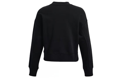 Under armour andromeda prjct rock fleece cre solid athletic casual crew neck sweatshirt women's black