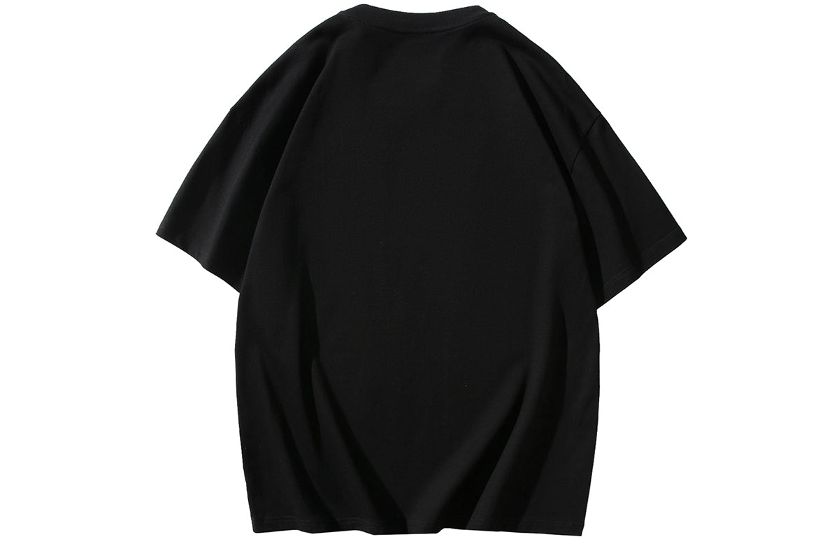 Golfkross harflari shimgichli bosilgan naqshinkor kashtado'zlik tasodifiy yumaloq bo'yinli yelkali qisqa yengli futbolkalar naqshli erkaklar va ayollar