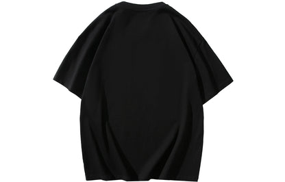 Golfkross harflari shimgichli bosilgan naqshinkor kashtado'zlik tasodifiy yumaloq bo'yinli yelkali qisqa yengli futbolkalar naqshli erkaklar va ayollar