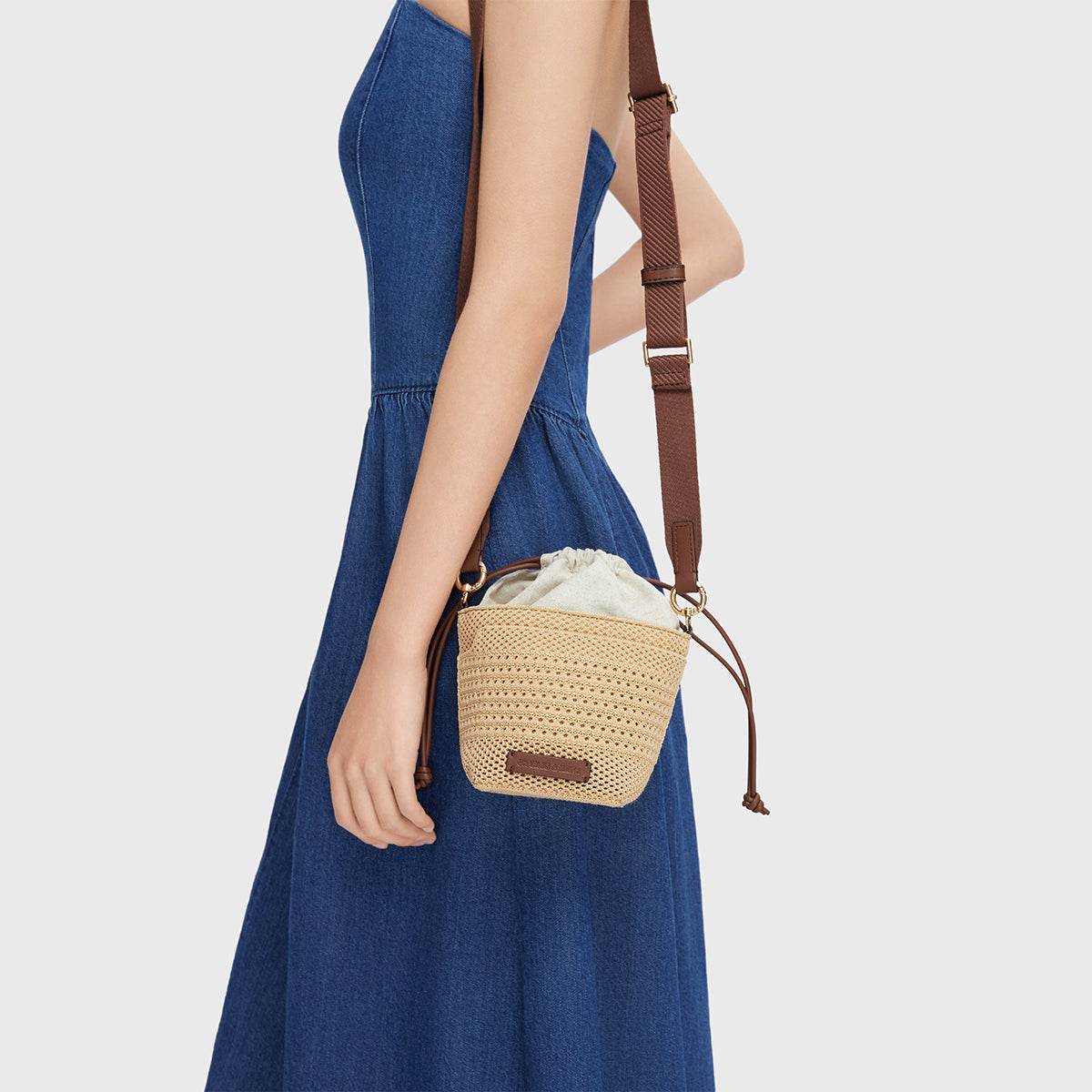 Сумка женская Charles&Keith Dopamine Weave Series Skeleton - Boxette Shop