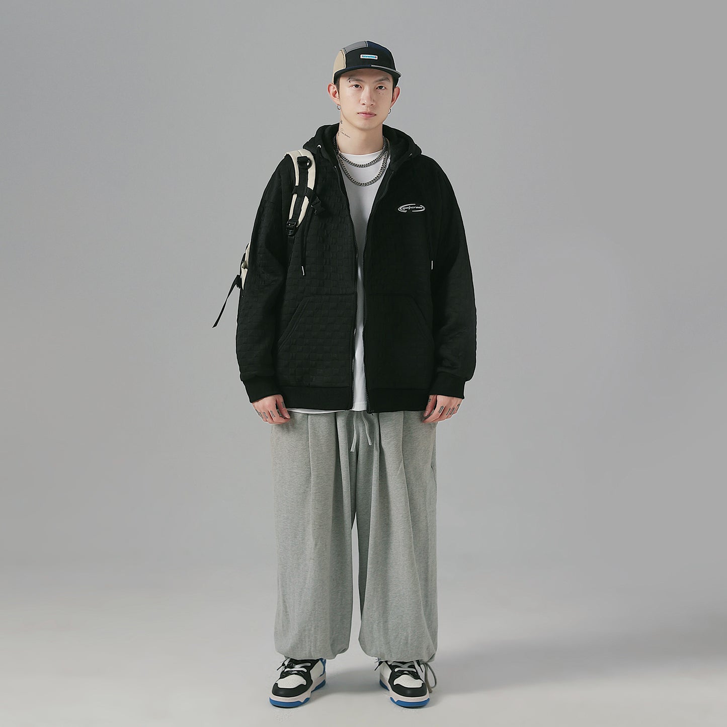 Golfkross yumshoq qalinlashgan vafli harflari bo'sh qalpoqli kardigan ko'ylagi kozok erkaklar va ayollar bir xil modellar