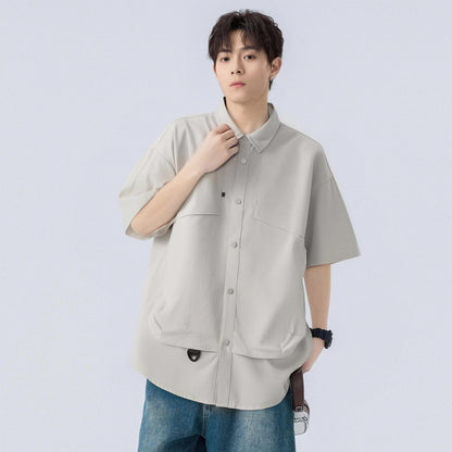 Paddy Julia Amerika yuqori ko'cha konstruktiv dizayn lapel bo'sh tasodifiy kundalik qatnov katta gangster o'zini kelishgan qulay, ko'p qirrali qisqa yengli ko'ylak modellari bilan erkaklar va ayollar