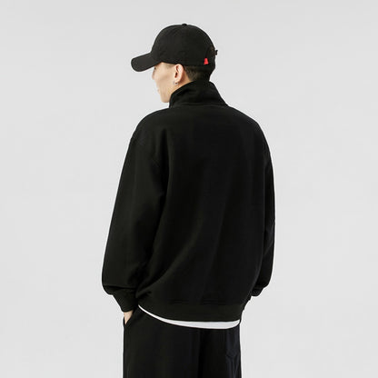 Anti-ofis kolleji uslubidagi Amerika logotipi harflari bosilgan yoqa uzun yengli kardigan ko'ylagi ko'p qirrali bo'sh sport yugurish to'rli shimlar kozok ikki qismli kozok to'plami erkaklar va ayollar bir xil modellar