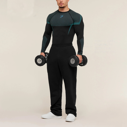 Gymshark Onyx 5.0 erkaklar sporti uchun uzun yengli futbolka