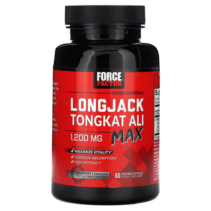 БАД Force Factor Fundamentals LongJack Tongkat Ali Max, 60 капсул - Boxette Shop