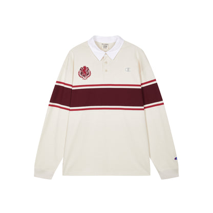 Champion x harry potter гарри поттер ко-бренд fw25 сотни тенденция простой сплайсинг столкновение мода удобный с длинными рукавами рубашки поло американская версия мужчины и женщины с одинаковыми моделями