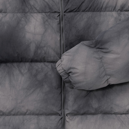 The north face tie-dye капюшон на молнии с длинным рукавом стеганый контейнер пуховик куртка унисекс серый