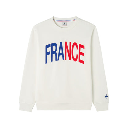 Le coq sportif trikolor to'plami sport oddiy dumaloq bo'yinli uzun yengli erkaklar sviteri