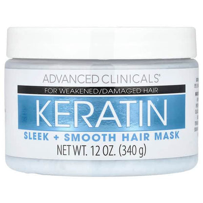 Маска с кератином для гладкости волос Advanced Clinicals, 340 г - Boxette Shop