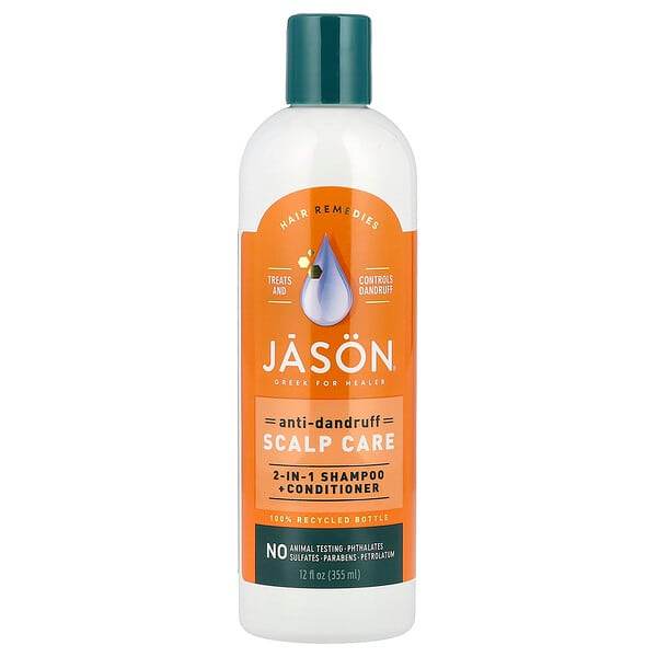 Лечебный шампунь Jason Natural, для защиты кожи головы от перхоти, 355 мл - Boxette Shop