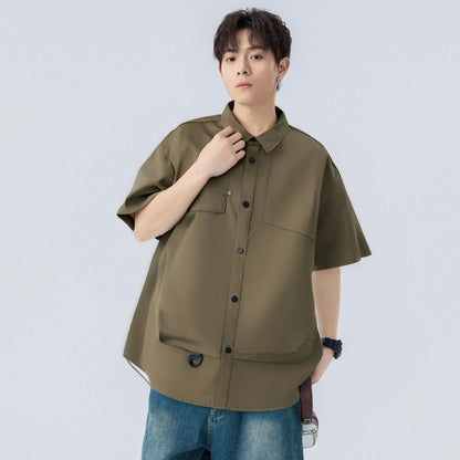 Paddy Julia Amerika yuqori ko'cha konstruktiv dizayn lapel bo'sh tasodifiy kundalik qatnov katta gangster o'zini kelishgan qulay, ko'p qirrali qisqa yengli ko'ylak modellari bilan erkaklar va ayollar