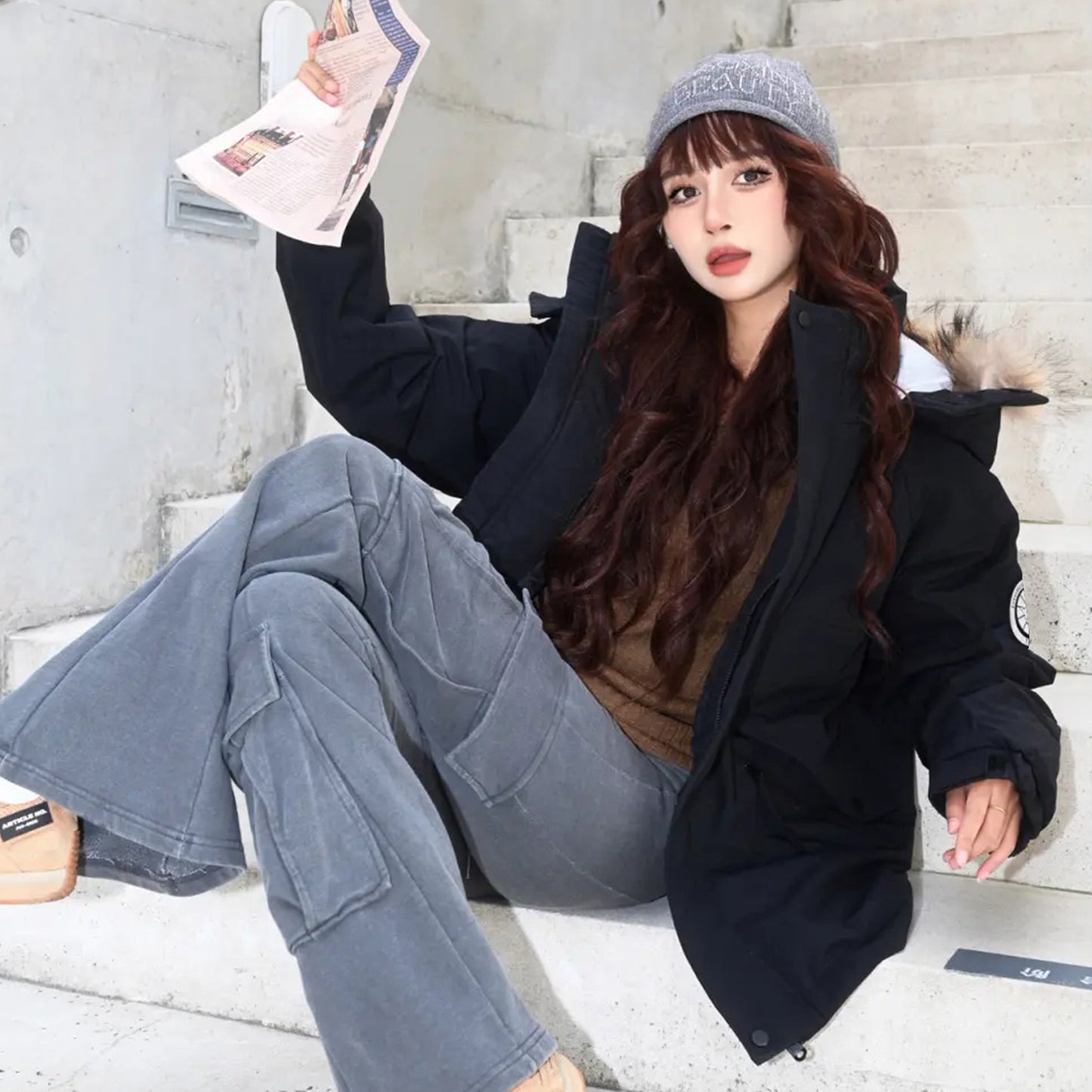 YaYa erkaklar uchun puflangan kurtka