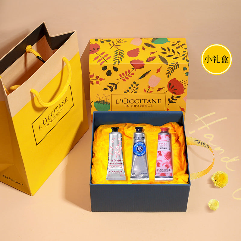 Loccitane подарочный набор кремов для рук с цветочным ароматом 3шт