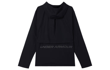 Under armour storm logo print hooded running jacket men's black