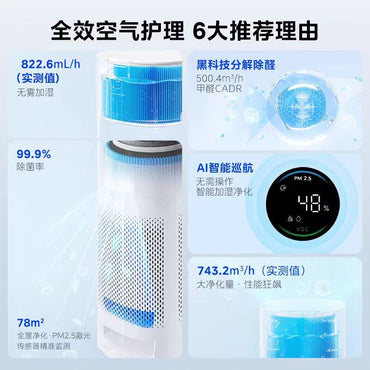 Midea midea star clear air care series air purifier humidifier purifier all-in-one household deodorant deodorant smoke pet suction cat hair lm1s
