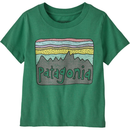 Patagonia patagonia t-shirt fitz roy skies soft simple pullover short sleeve infant & toddler