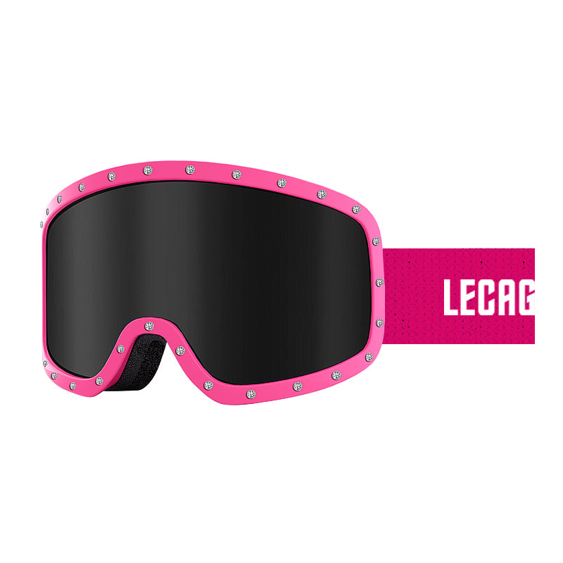 Lecage lecage алмаз снег очки национальная версия защита от солнца секс обертывание анти-туман анти-снег слепота анти-блик ветрозащитный мужчины и женщины с теми же моделями hd вентиляции столб поверхности открытый лыжный очки