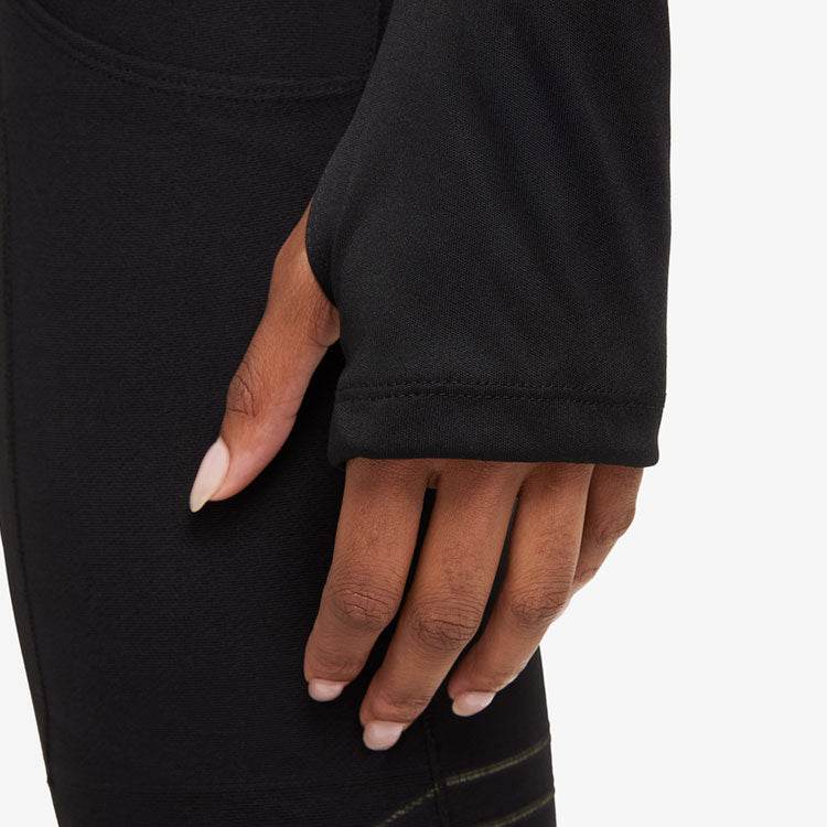 Женская черная футболка с длинным рукавом nike mesh splicing quick dry breathable athletic t-shirt - Boxette Shop