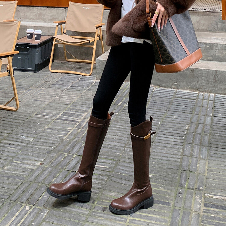 Balletcat коровьей кожи теплый и холодный темперамент элегантность универсальный британский стиль мода тенденция дышащий и удобный нескользящий носить ежедневно из улицы классический универсальный из путешествия толстая подошва повышенная высокие сапоги ж