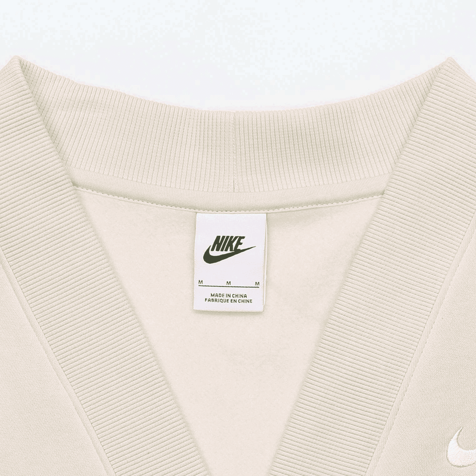 Nike sportswear solid colour padded casual loose knit women's sail white - Boxette Shop